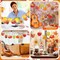 30 Sets Fall Plant Suncatchers Art Kits DIY Thanksgiving Pumpkin